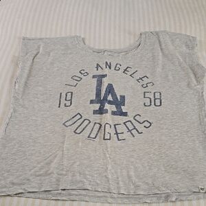 47 Brand Los Angeles Dodgers Women's Gray T-Shirt Size:Large